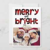 MERRY & Bright Family Christmas Carte photo (Devant)