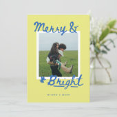 Merry & Bright Feestdagenkaart (Staand voorkant)