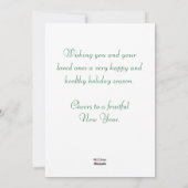 Merry & Bright Flat Christmas Kaart (Achterkant)