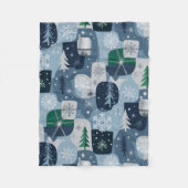 Merry & Bright Fleece Deken (Voorkant)