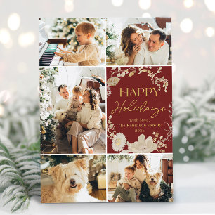 Merry & Bright Foto Kerst Groet Feestdagenkaart