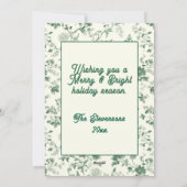 Merry & Bright Foto Kerstmis Feestdagenkaart (Achterkant)