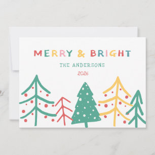 Merry & Bright Fun Pine Stijlvolle Kerst Kaarten