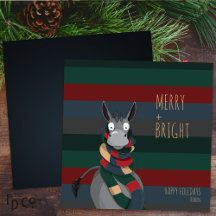 "Merry + Bright" Gek Schattige Ezel