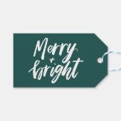 Merry & Bright Gift Label Cadeaulabel (Voorkant (Horizontaal))