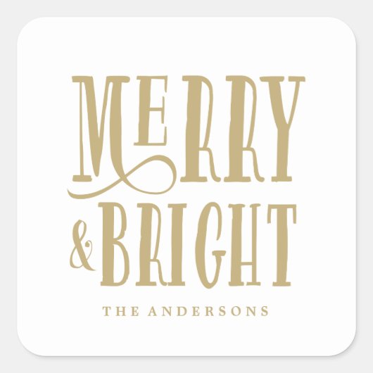 Merry & Bright | Gift Label Stickers (Voorkant)