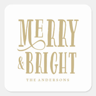 Merry & Bright Gift Label Stickers