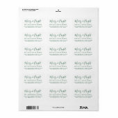 Merry & Bright Groen Witte Retouradres Etiket (Full Sheet)