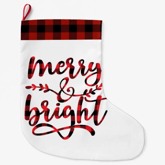 Merry & Bright Grote Kerstsok (Voorkant)