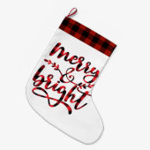 Merry & Bright Grote Kerstsok (Voorkant (Hangend))