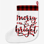 Merry & Bright Grote Kerstsok (Achterkant)