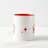 Merry & Bright Hand Lettered Two-Tone Mug (Centre)
