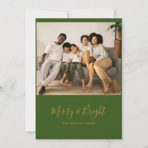 Merry & Bright Holiday Christmas Kaart