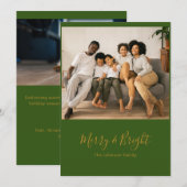Merry & Bright Holiday Christmas Kaart (Voorkant / Achterkant)
