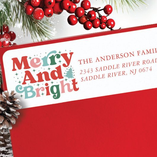 Merry & Bright Holiday Etiket