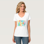 Merry & Bright Holiday T-shirt (Voorkant volledig)