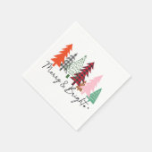 Merry & Bright kerstbomen Napkins Servet (Hoek)