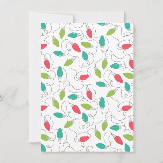 Merry + Bright kerstfeest uitnodiging (Achterkant)