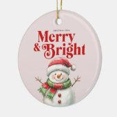 Merry & Bright kerstversiering Keramisch Ornament (Links)