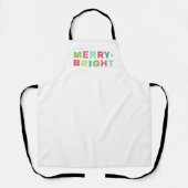 Merry + Bright Kleurrijke Kerst Schort (Voorkant)