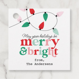 Merry Bright Lights Sticker Bedankjes Labels