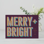 Merry + Bright Marquee Foil Carte de vacances - Vi (Debout devant)