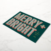 Merry + Bright Marquee Folie Vakantie Kaart - Groe (Gedraaid)