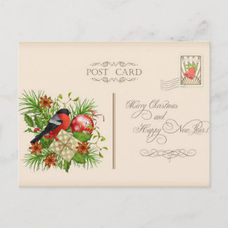 Merry & Bright Minimal Christmas Post Card Briefkaart