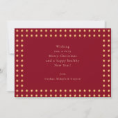 Merry & Bright Neon Lettering Photo Holiday Card (Achterkant)
