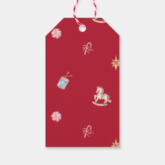 Merry & Bright Nutcracker Mouse Christmas Cadeaulabel (Achterkant)