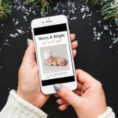 Merry Bright Photo kerstfeestay Birth Aankondiging