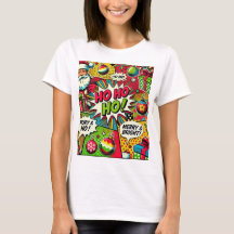 Merry & Bright Pop Art - T-shirt de Noël gras