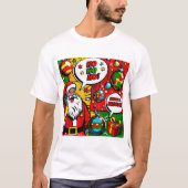 Merry & Bright Pop Art - T-shirt de Noël gras (Devant)