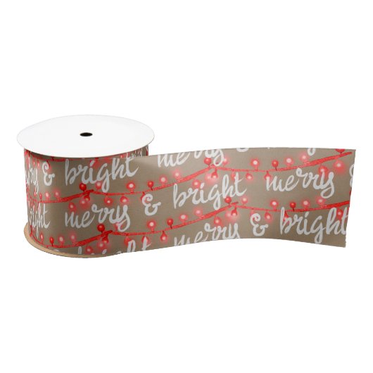 Merry & Bright Red kerstboomverlichting Kraft Lint (Spoel)
