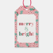 Merry & Bright Roze Candy Cane Cadeaulabel (Voorkant)