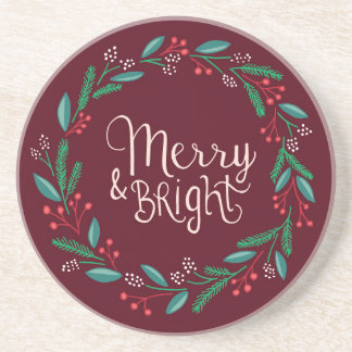 Merry & Bright Sandstone-Onderzetter Zandsteen Onderzetter