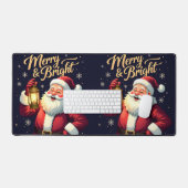 Merry Bright Santa Holding Lantern Illustration (Clavier et souris)