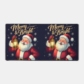 Merry Bright Santa Holding Lantern Illustration (Recto)