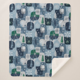 Merry & Bright Sherpa Deken