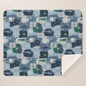 Merry & Bright Sherpa Deken (Voorkant (horizontaal))