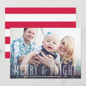 MERRY & BRIGHT SNOWFALL | CARTE PHOTO de vacances (Devant / Derrière)