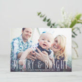 MERRY & BRIGHT SNOWFALL | CARTE PHOTO de vacances (Debout devant)