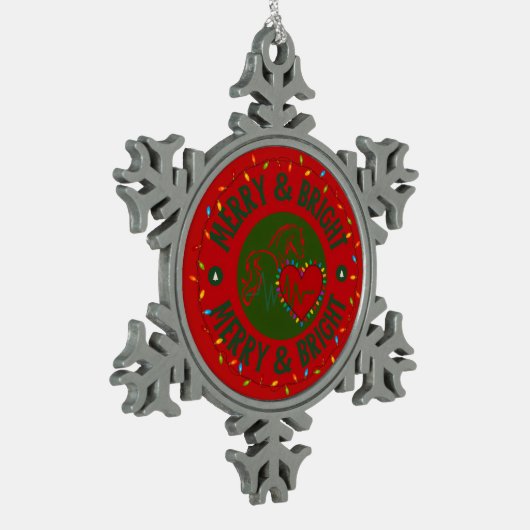 Merry & Bright Snowflake Ornament (Links)