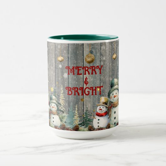 Merry & Bright Snowman Mug (Centre)