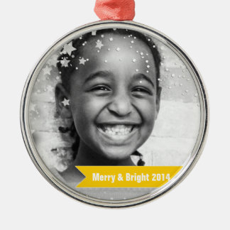 Merry & Bright Stars en banners Metalen Ornament