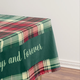 Merry & Bright Tartan Plaid Christmas Tablecloth Tafelkleed