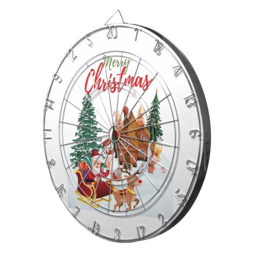 Merry & Bright Throw Pillow – Cozy Christmas Home Dartbord (Voorkant Rechts)