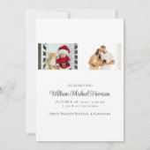 Merry & Bright Vakantie Geboorteaankondiging Kaart (Achterkant)