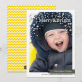 Merry & Bright Vakantiefotokaart voor Kerstmis Feestdagenkaart (Voorkant / Achterkant)