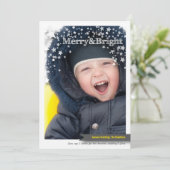 Merry & Bright Vakantiefotokaart voor Kerstmis Feestdagenkaart (Staand voorkant)